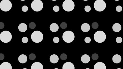 graphic pattern in black and white with stroboscopic and hypnotic effect, while increasing in size and then reducing it.