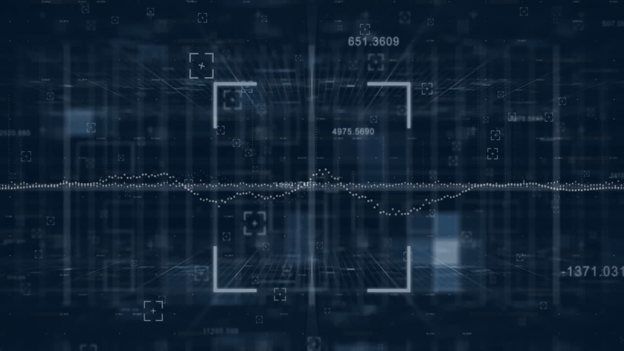 Animation of marker, data processing over grid