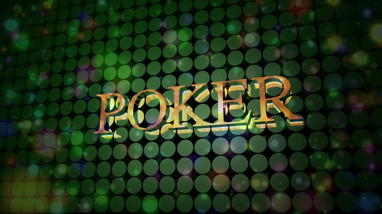 Digital composite of poker chips on the green mat 
