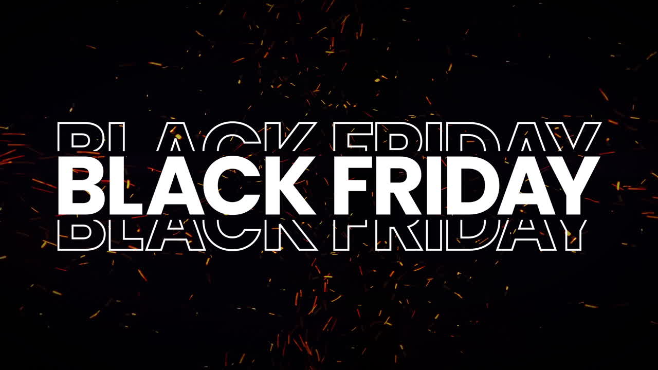 블랙 프라이데이 그래픽 요소와 불꽃 불꽃 스파크 배경