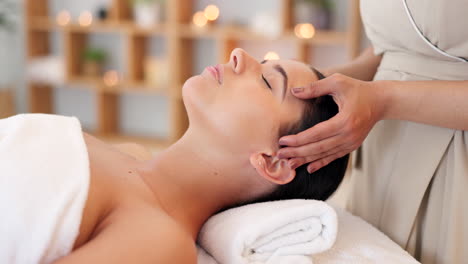 Facial,-massage-and-woman-at-a-spa-for-skincare