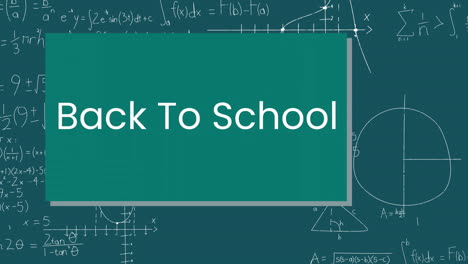 back to school on turquoise banner