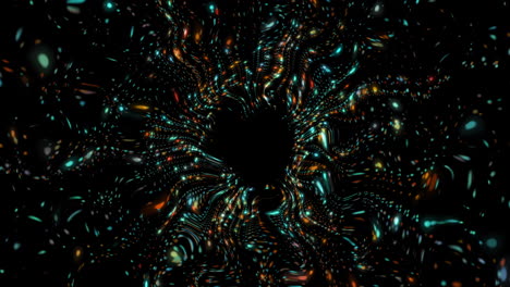 animación de fondo negro con formas en movimiento y borrosas