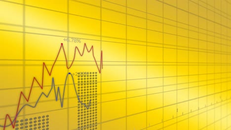 Animación-Del-Procesamiento-De-Datos-Financieros-Sobre-Fondo-Amarillo