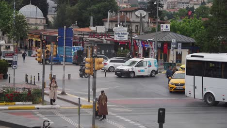busy istanbul city intersection