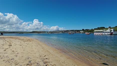 view from daymer bay of padstow, cornwall, uk