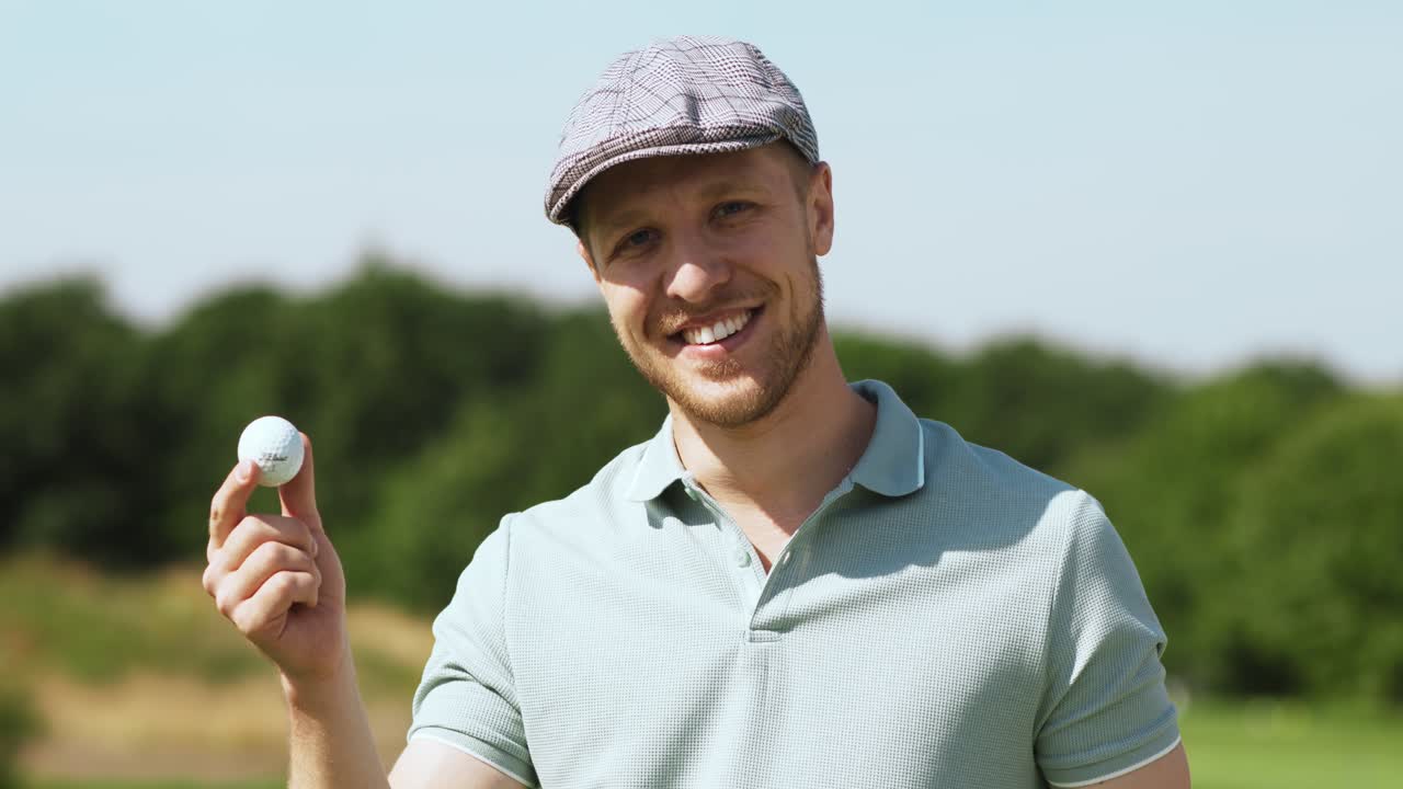 골프 공 을 들고 있는 남자