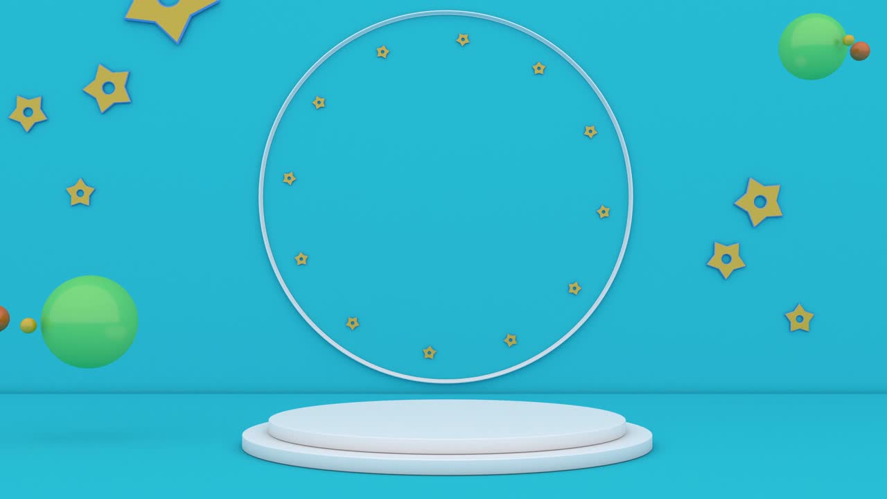 Mockup empty white podium ad template minimalistic cover footage able to loop seamless 4k