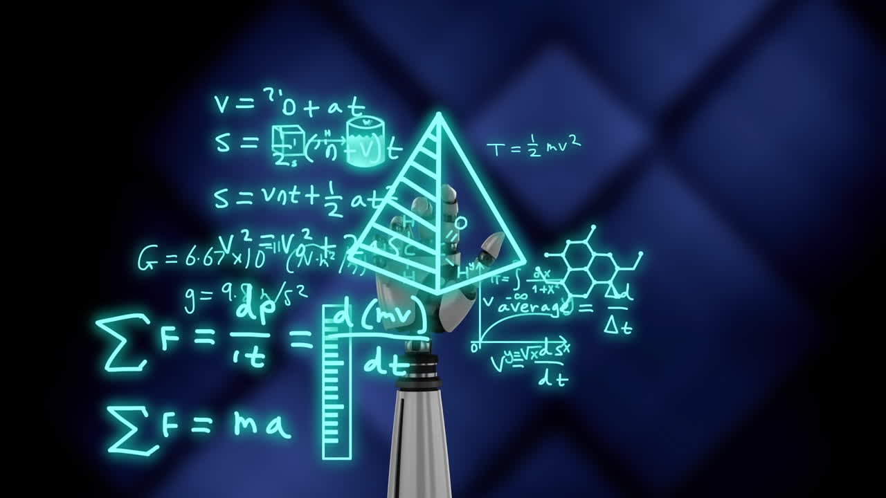 로의 팔 위에서 과학 데이터 처리의 애니메이션