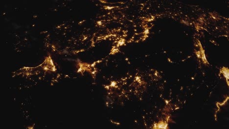 nighttime global illumination & middle east geography