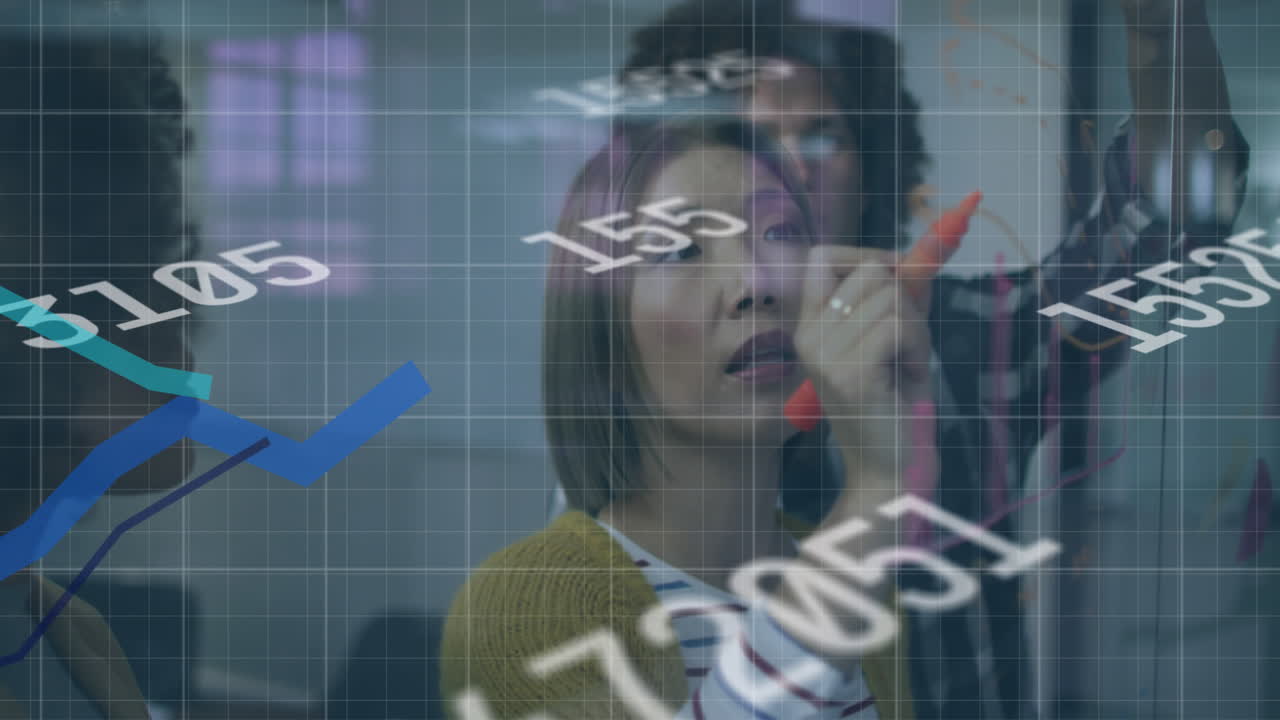 다양한 동료들과 사무실에서 브레인스토밍을 통해 통계와 데이터 처리의 활성화