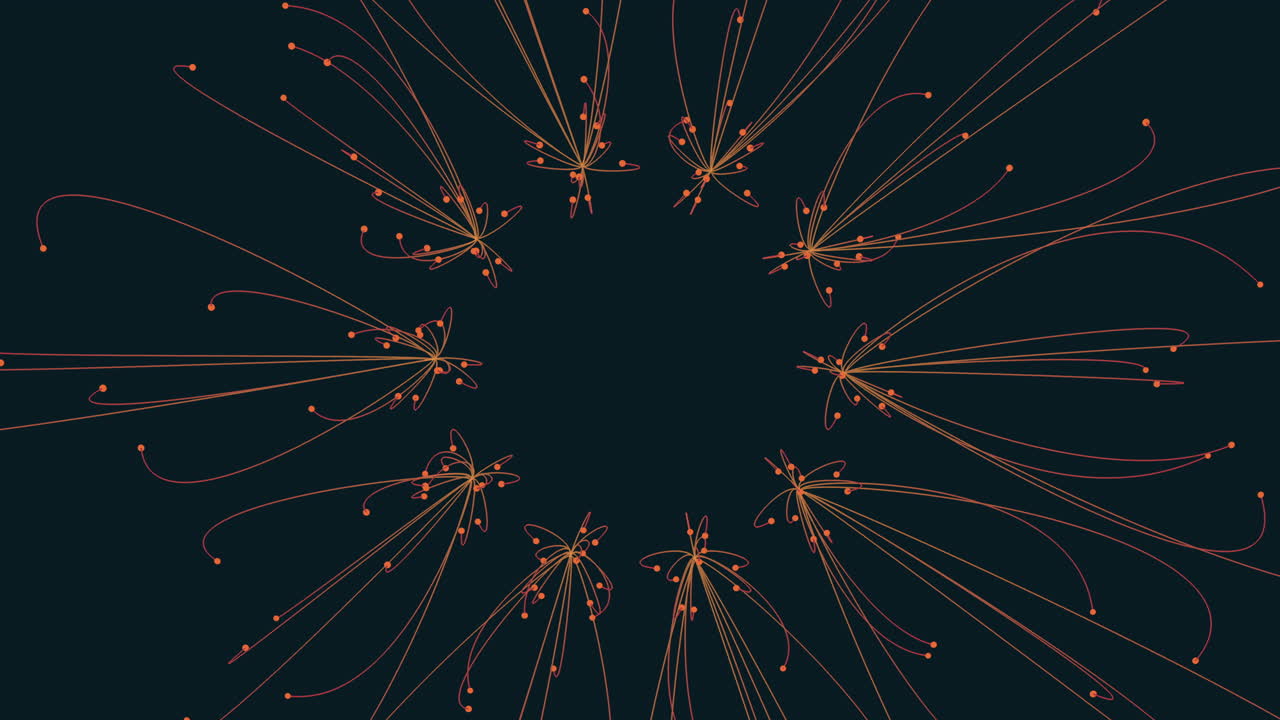 An abstract representation features a circular formation with lines forming its perimeter and dots dotted within. Open to interpretation, the purpose and meaning can vary widely without context