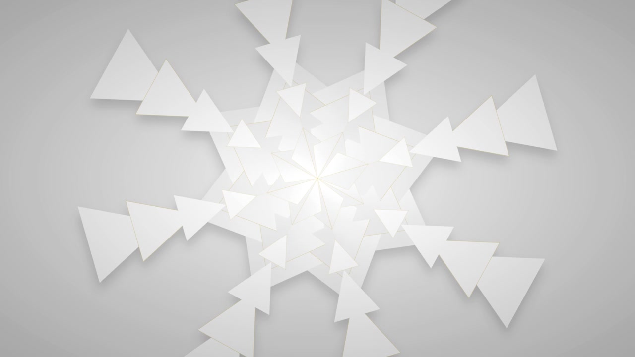 Abstract Geometric Snowflake Animation Expanding and Contracting