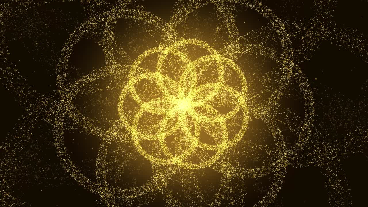 4k bucle de estrellas doradas y partículas de fondo de eventos.
