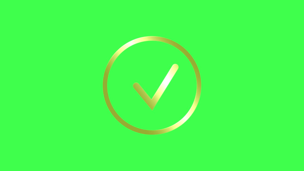 animación de icono de marca de verificación 3d