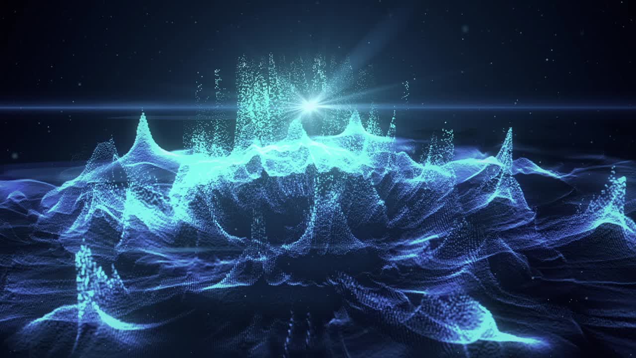 추상적인 디지털 데이터 시각화