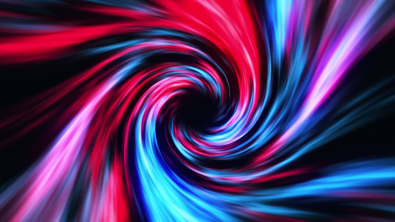 Abstract 4K colorful glow swirly background. Peed of digital lights, neon glowing rays in motion into digital technologic tunnels.