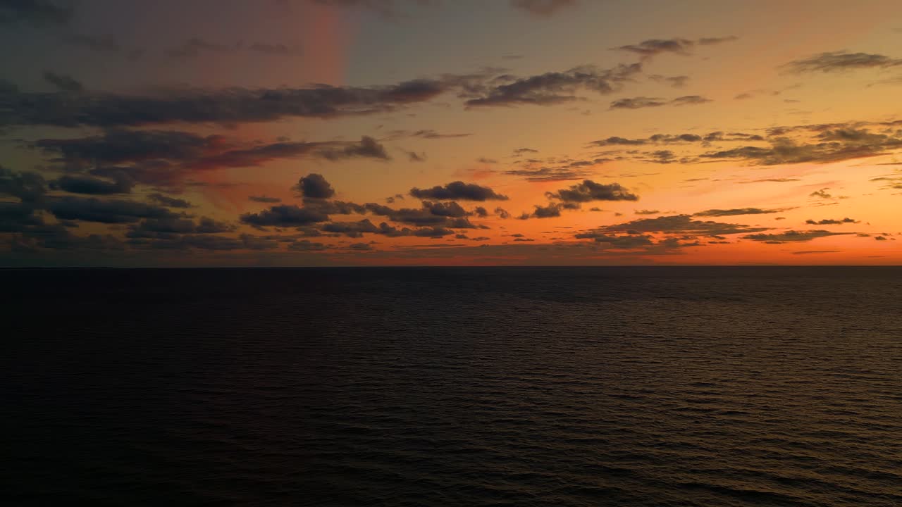 Dramatic sea sunset