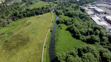 Imágenes-Aéreas-De-4k-Del-Río-Stour-En-Canterbury