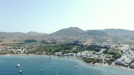 aerial of beach in paros island greece-1