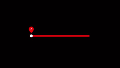 animation colorful loading bar on black background.