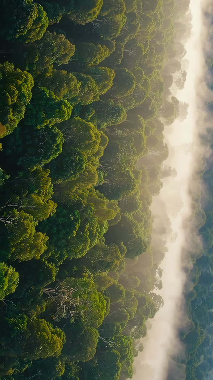 Aerial View of a Lush Rainforest | Premium Stock Video Footage