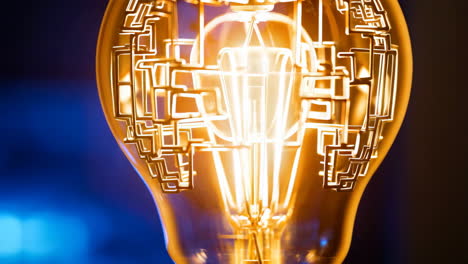 close-up of a decorative vintage light bulb