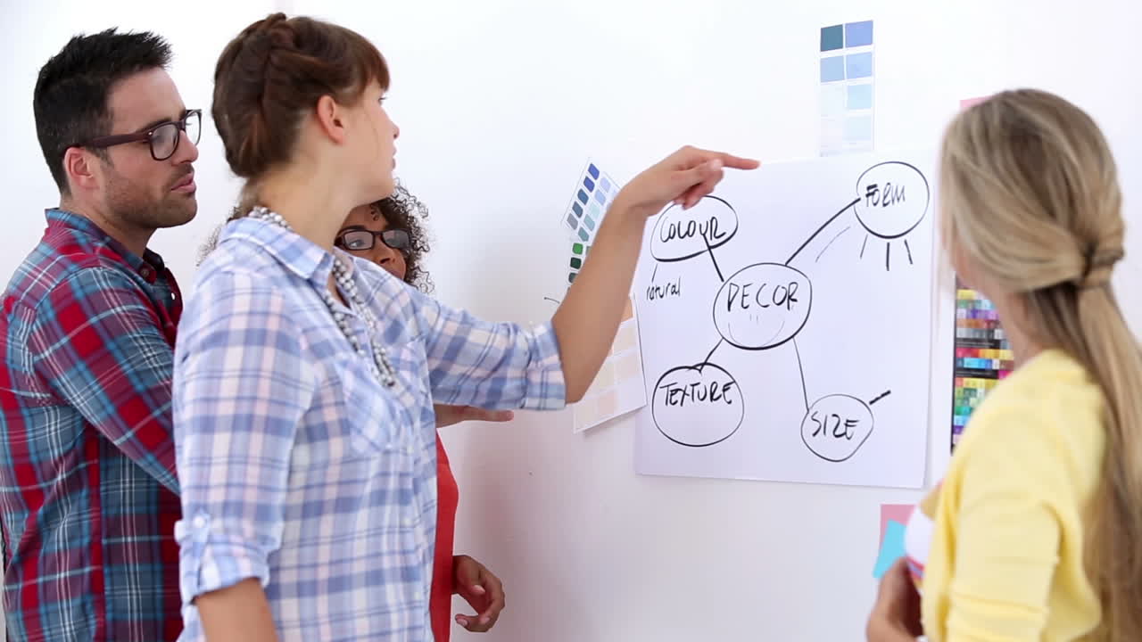 equipo de diseñadores que trabajan juntos en un plan