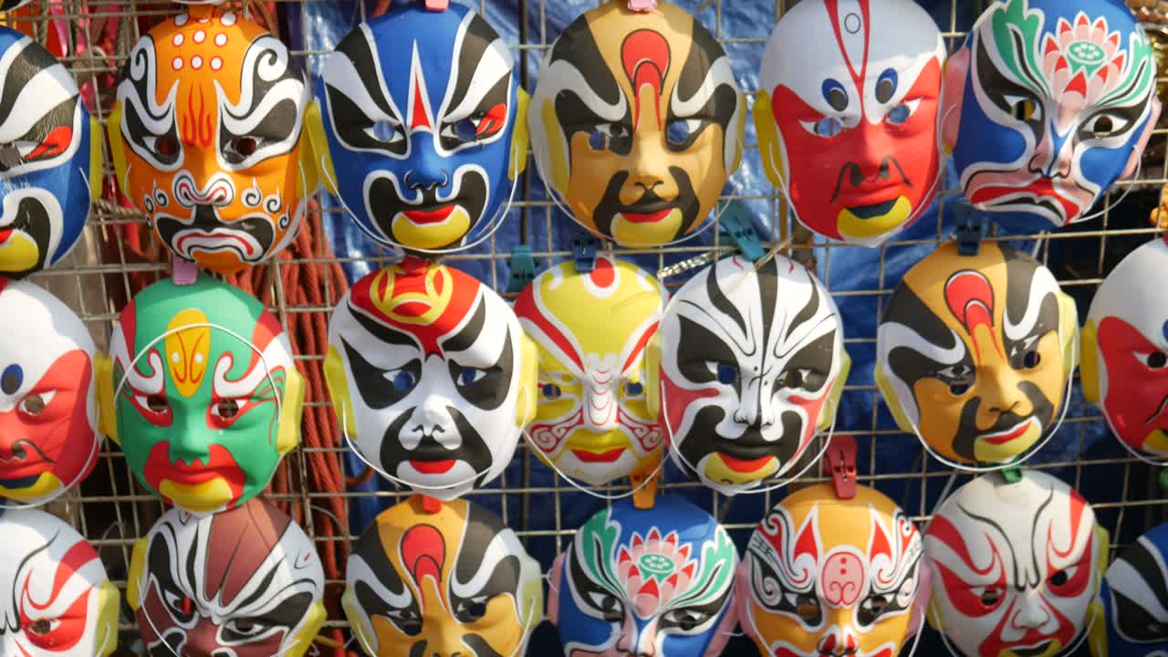 Chinese masks selling by vendors.