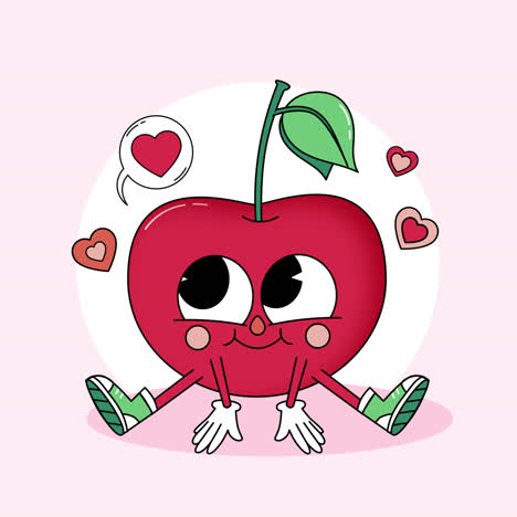 es una cereza de dibujos animados.