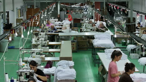 efficient textile production line in a modern factory