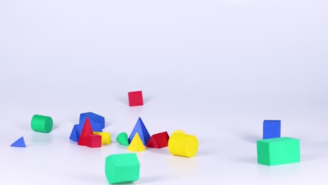 various shapes tumble and interact dynamically