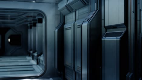 interior estéril de ciencia ficción futurista de un laboratorio o una nave espacial