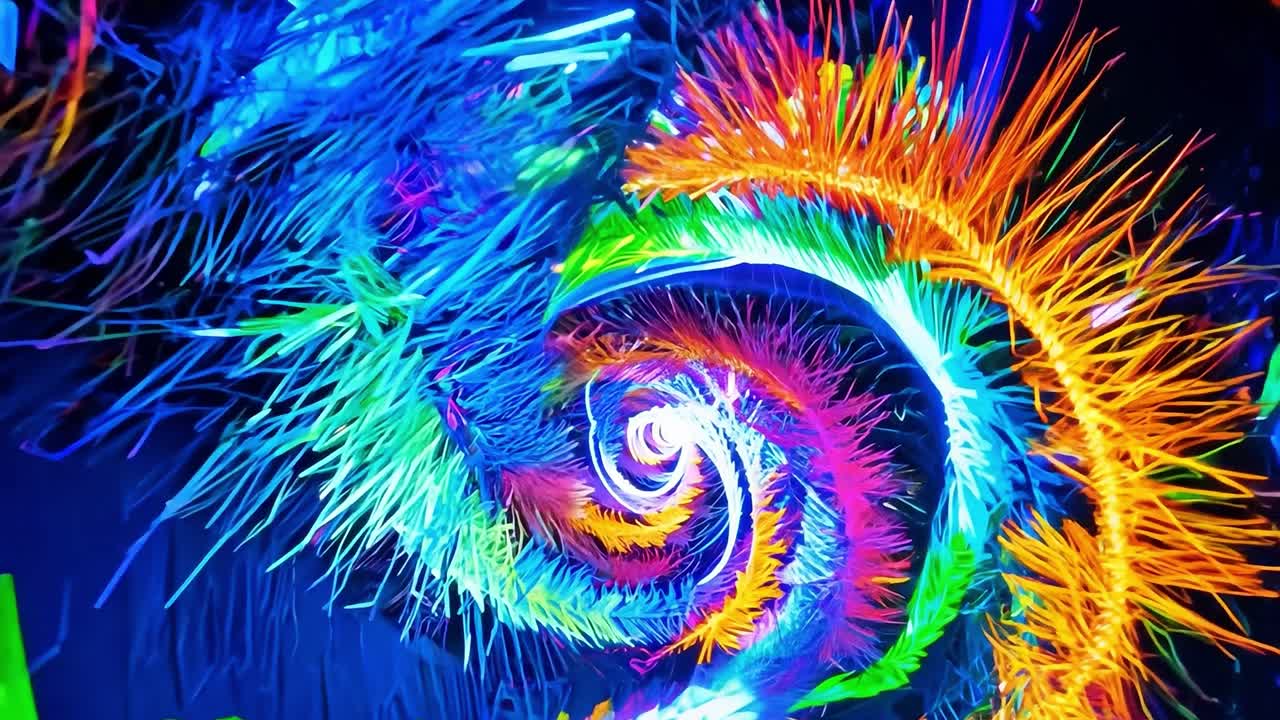 추상적인 사이키델릭 스파일