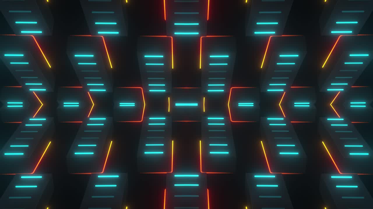 Modello geometrico astratto al neon