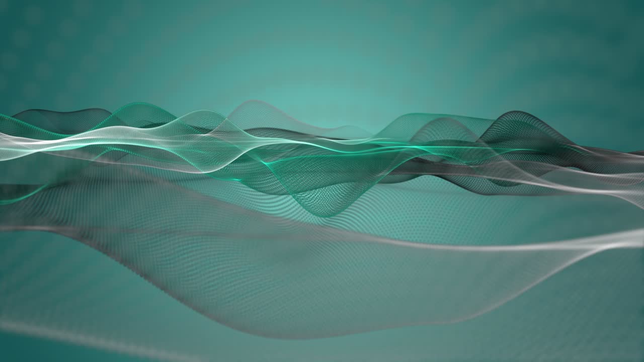 animación fantástica con objeto de onda de partículas en cámara lenta, 4096x2304 bucle 4k