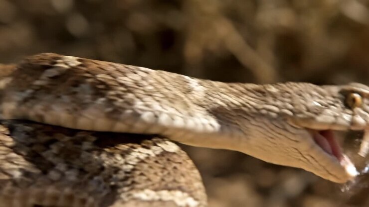 Close-up van een ratelslang