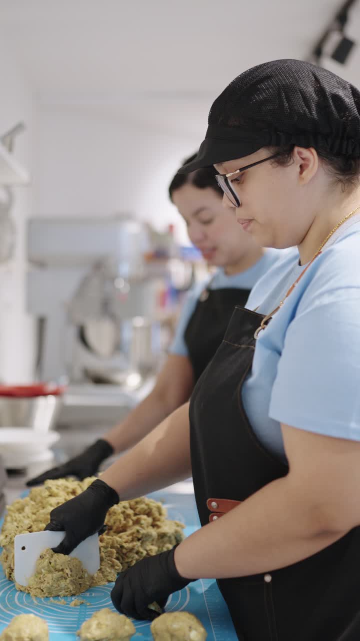 Baking cookies in the kitchen