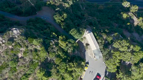 top-down-drone-shot-of-a-port-during-sunset