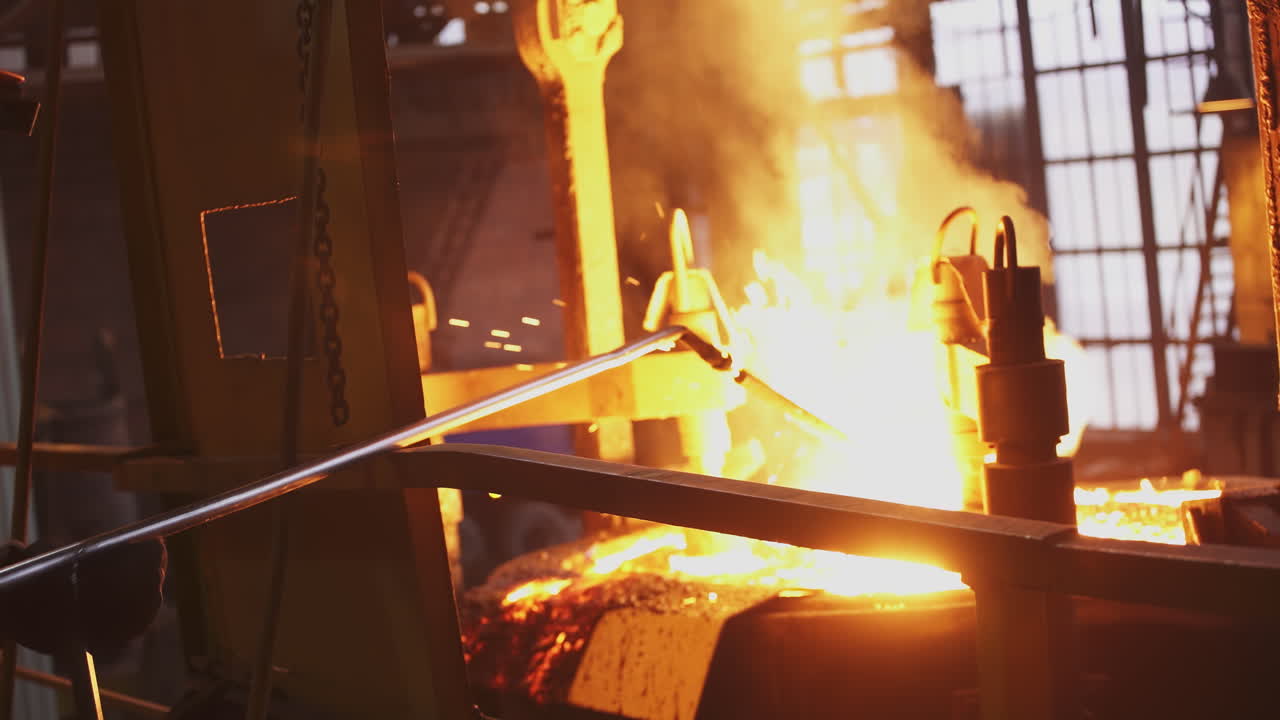 Metalworker in a foundry