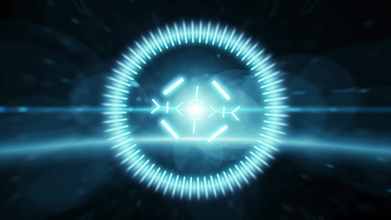 아나모프 하이라이트의 배경으로 표적의 2d hud 애니메이션