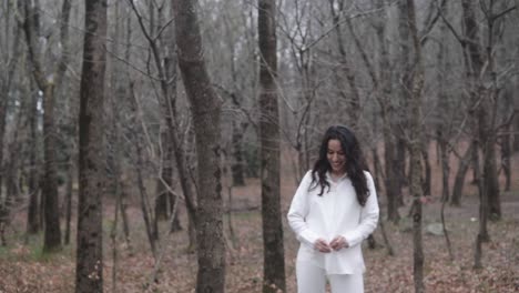 Latino-buttoning-up-formal-t-shirt-for-fashion-shoot-at-Montseny