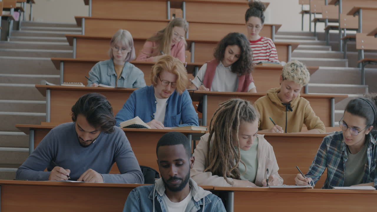 Students in a lecture hall