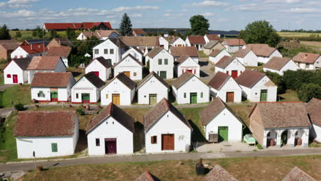 Colorful-Doors-Of-Wine-Cellars-At-Palkonya-Village-In-Southern-Hungary