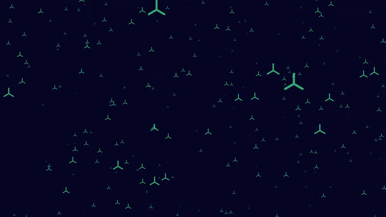 Fly small red shapes in dark space