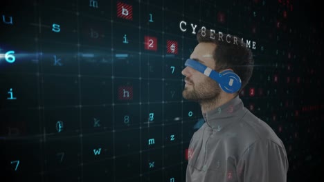 hombre con gafas virtuales 4k
