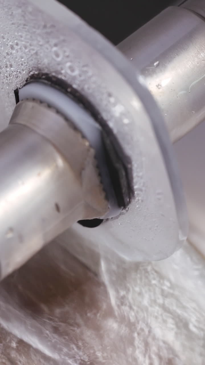 Manufacturing lens for glasses. Cutting lens with automatic machine. Vertical video