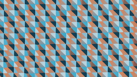 geometric pattern with blue and orange shapes creating seamless animation, copy space, looping , sea