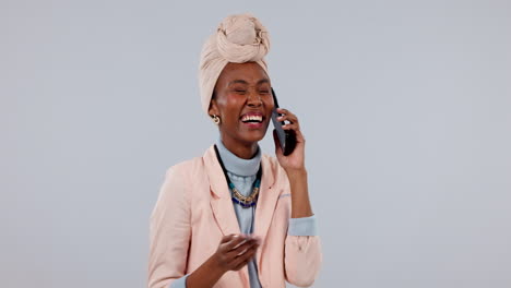Business,-phone-call-and-black-woman
