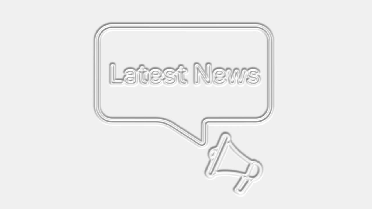 megáfono con burbuja de habla en estilo 3d sobre fondo blanco. 5 días para ir texto. altavoz. 4k video gráfico de movimiento